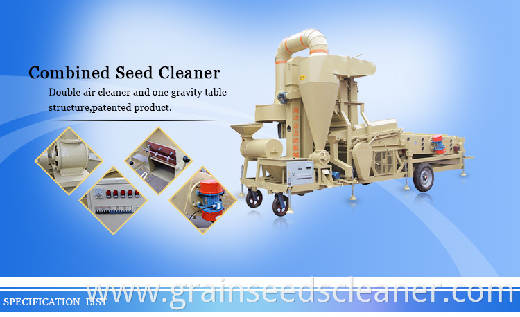 Quinoa seed cleaning machine